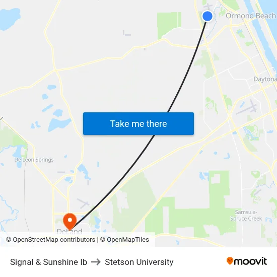 Signal & Sunshine Ib to Stetson University map