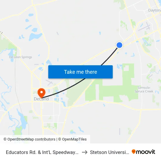 Educators Rd. & Int'L Speedway Ib to Stetson University map