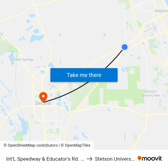 Int'L Speedway & Educator's Rd.  Ob to Stetson University map