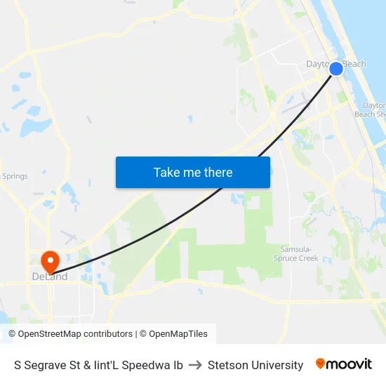 S Segrave  St & Iint'L Speedwa  Ib to Stetson University map