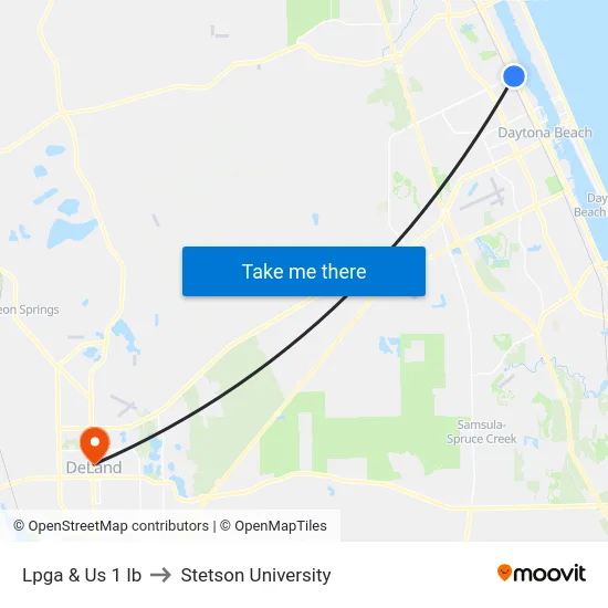 Lpga & Us 1 Ib to Stetson University map