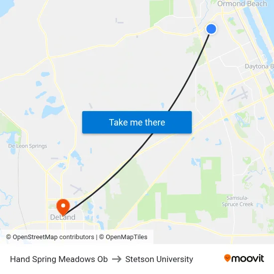 Hand   Spring Meadows Ob to Stetson University map