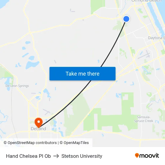 Hand   Chelsea Pl Ob to Stetson University map