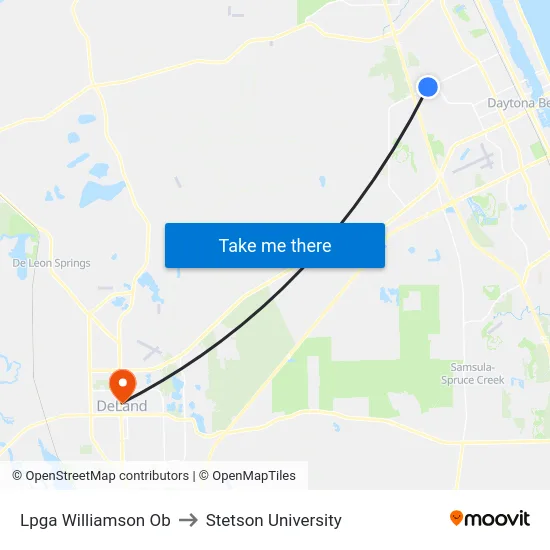 Lpga  Williamson Ob to Stetson University map