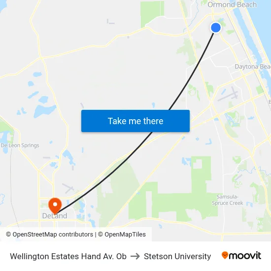 Wellington Estates  Hand Av. Ob to Stetson University map