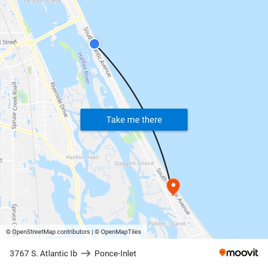 3767 S. Atlantic Ib to Ponce-Inlet map