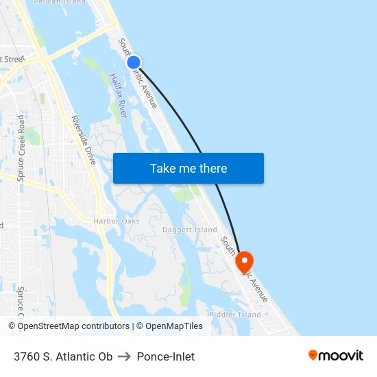 3760 S. Atlantic Ob to Ponce-Inlet map
