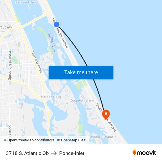 3718 S. Atlantic Ob to Ponce-Inlet map