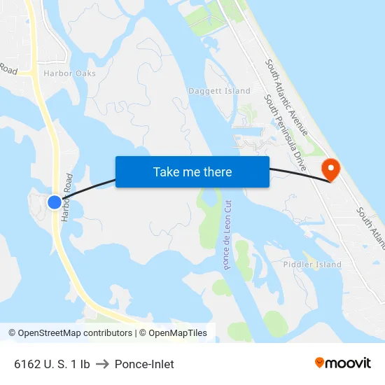 6162 U. S. 1 Ib to Ponce-Inlet map