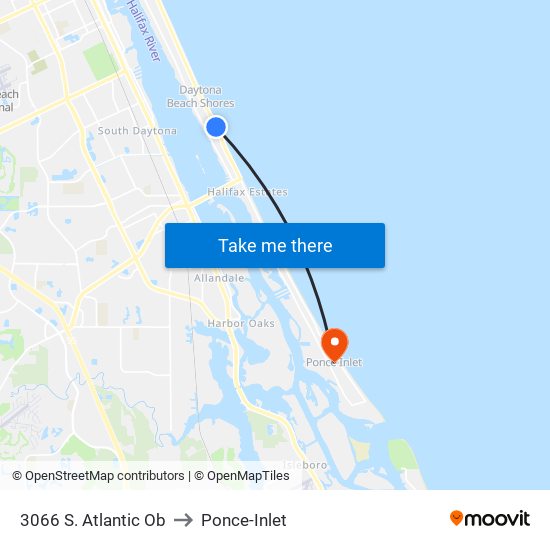 3066 S. Atlantic Ob to Ponce-Inlet map