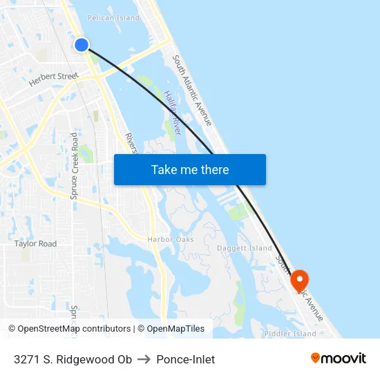3271 S. Ridgewood Ob to Ponce-Inlet map
