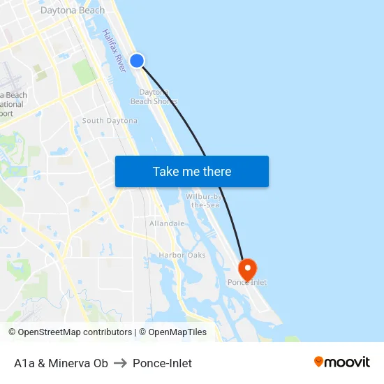 A1a & Minerva Ob to Ponce-Inlet map