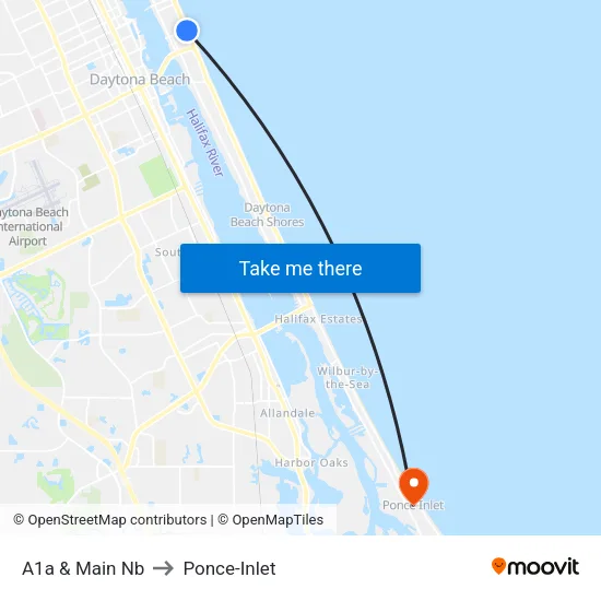 A1a & Main Nb to Ponce-Inlet map