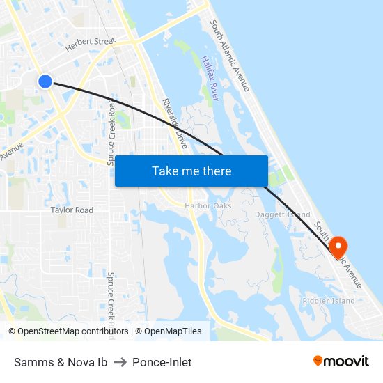 Samms & Nova Ib to Ponce-Inlet map