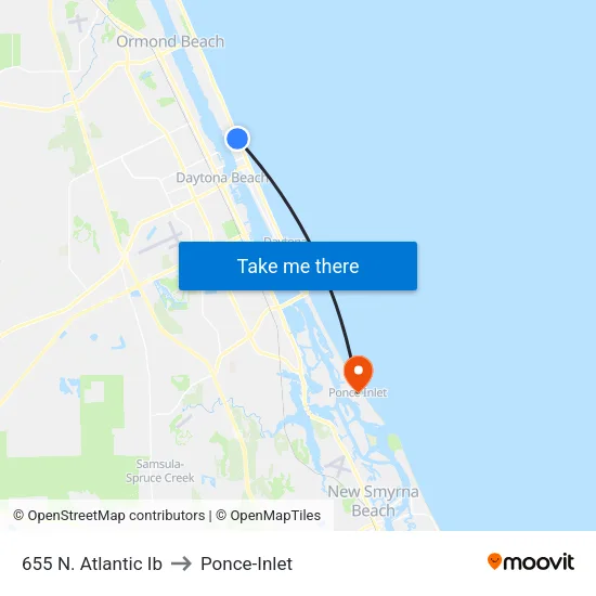 655 N. Atlantic Ib to Ponce-Inlet map