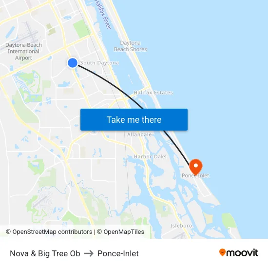 Nova & Big Tree Ob to Ponce-Inlet map