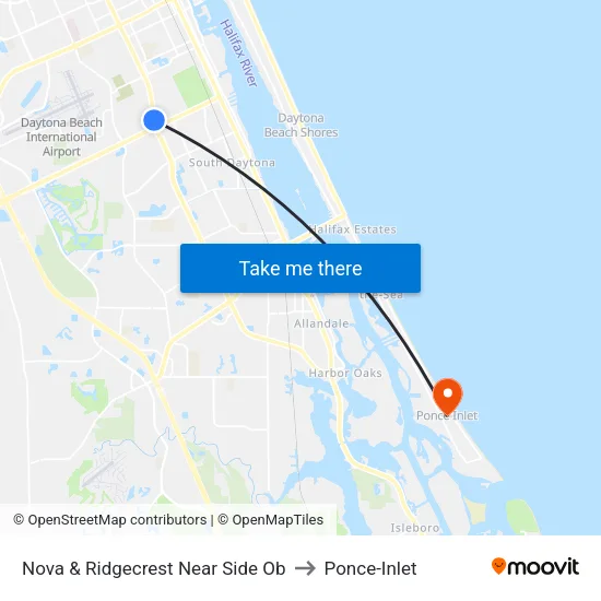 Nova & Ridgecrest Near Side Ob to Ponce-Inlet map