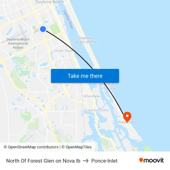 North Of Forest Glen on Nova Ib to Ponce-Inlet map
