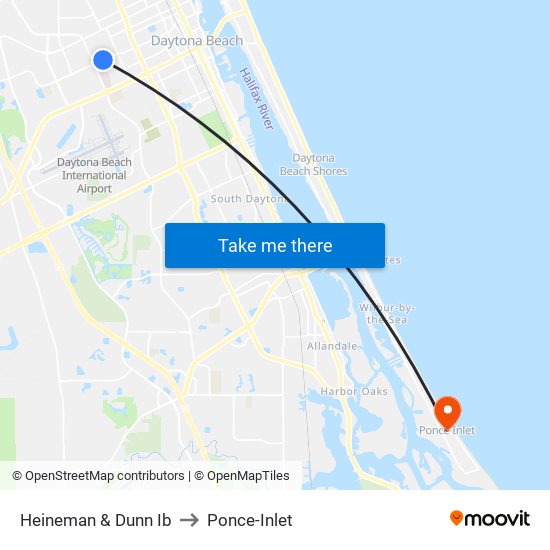 Heineman & Dunn Ib to Ponce-Inlet map