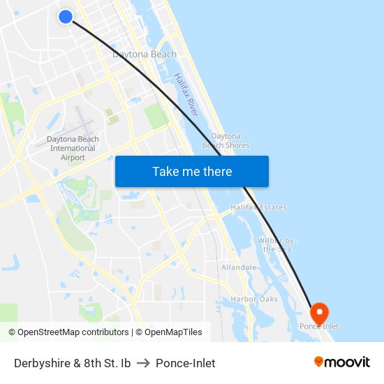 Derbyshire & 8th St. Ib to Ponce-Inlet map