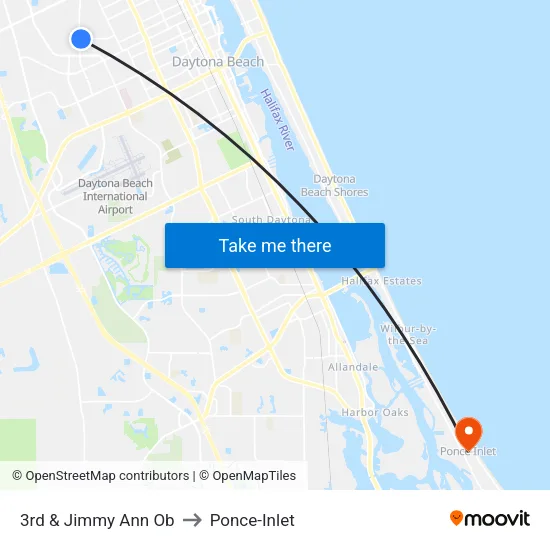 3rd & Jimmy Ann Ob to Ponce-Inlet map