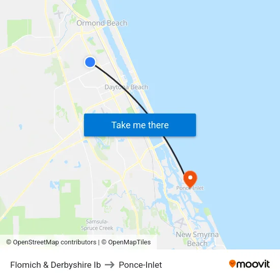 Flomich & Derbyshire Ib to Ponce-Inlet map