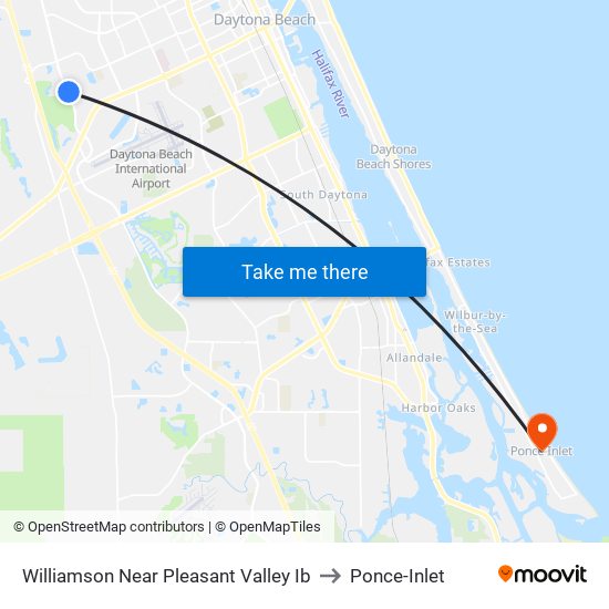 Williamson Near Pleasant Valley Ib to Ponce-Inlet map