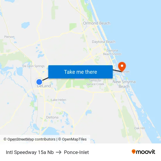 Intl Speedway  15a Nb to Ponce-Inlet map