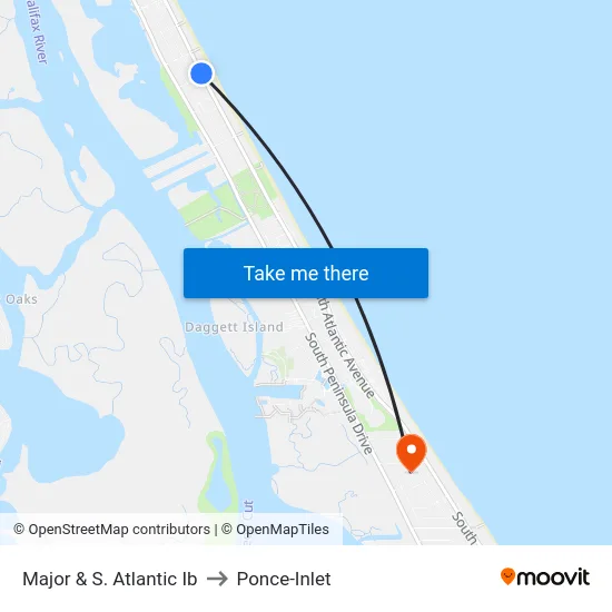 Major & S. Atlantic Ib to Ponce-Inlet map