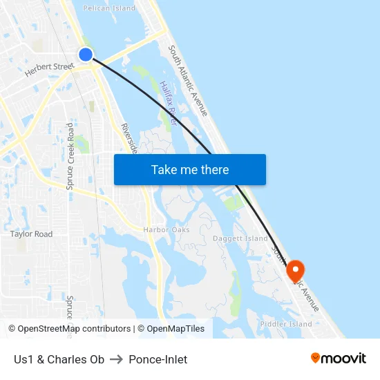 Us1 & Charles Ob to Ponce-Inlet map