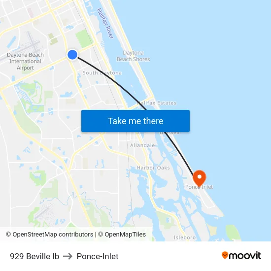 929 Beville Ib to Ponce-Inlet map