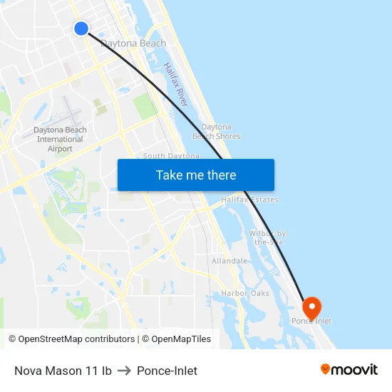 Nova Mason 11 Ib to Ponce-Inlet map