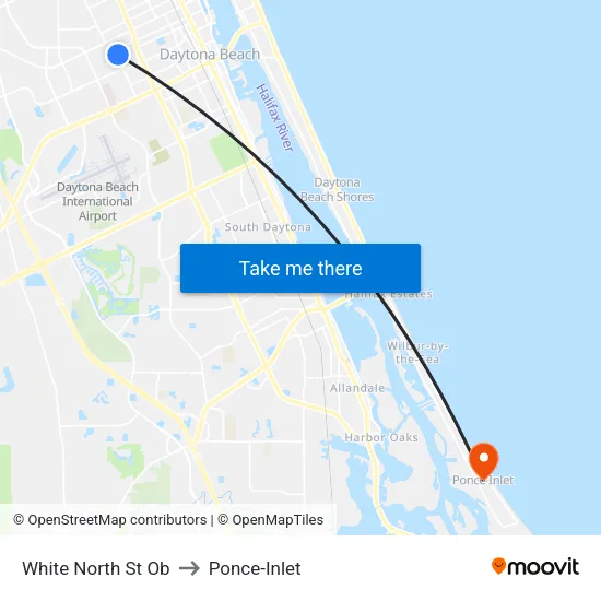 White  North St Ob to Ponce-Inlet map