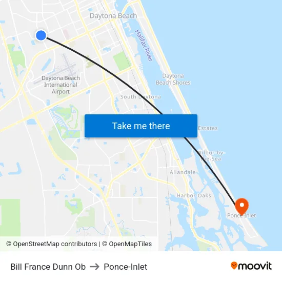 Bill France  Dunn Ob to Ponce-Inlet map