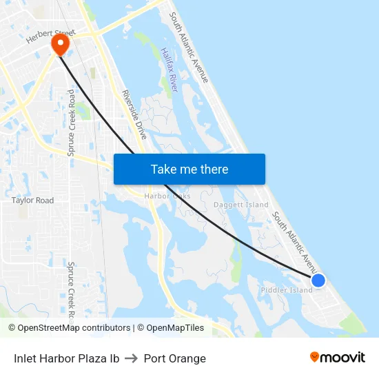 Inlet Harbor Plaza Ib to Port Orange map