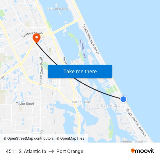 4511 S. Atlantic Ib to Port Orange map