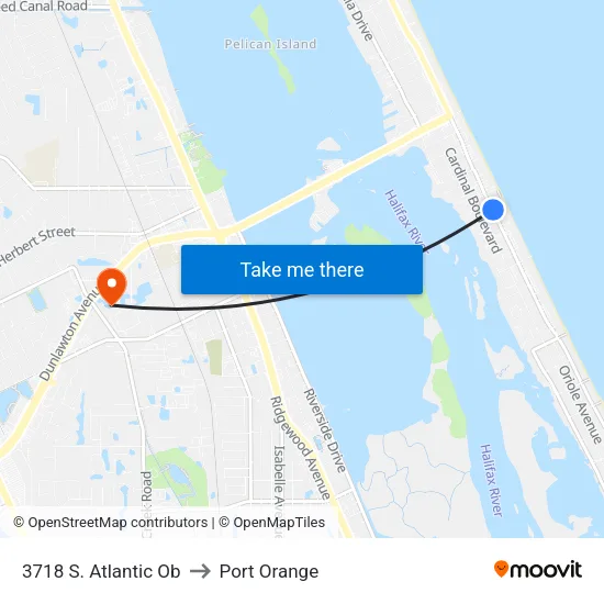 3718 S. Atlantic Ob to Port Orange map