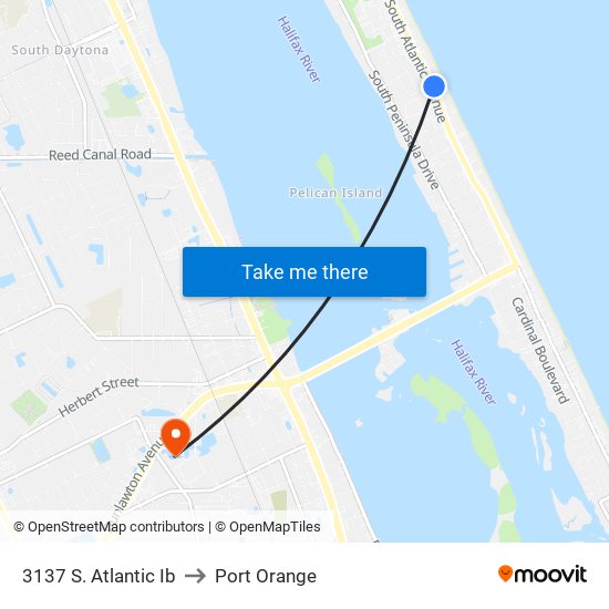 3137 S. Atlantic Ib to Port Orange map