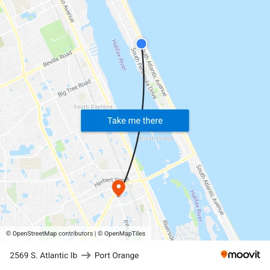 2569 S. Atlantic Ib to Port Orange map