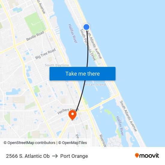 2566 S. Atlantic Ob to Port Orange map