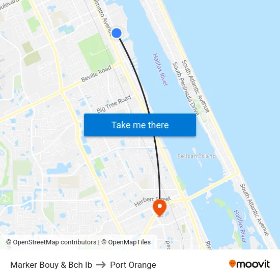Marker Bouy & Bch Ib to Port Orange map