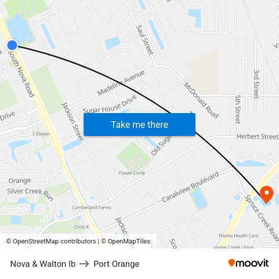 Nova & Walton Ib to Port Orange map