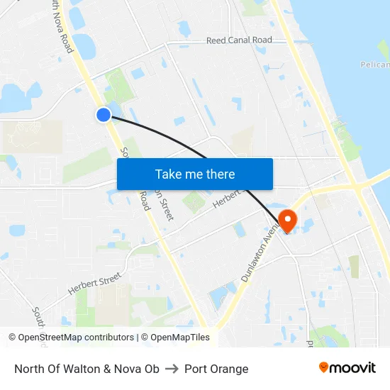 North Of Walton & Nova Ob to Port Orange map
