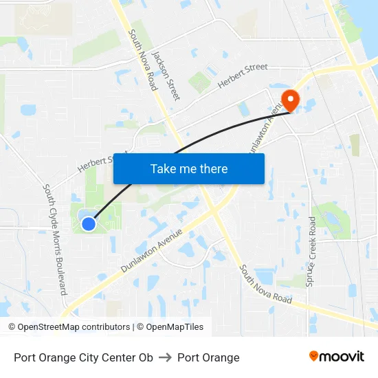 Port Orange City Center  Ob to Port Orange map