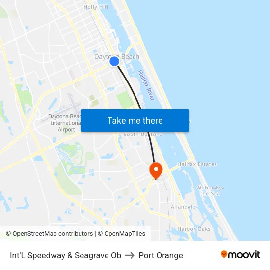 Int'L Speedway & Seagrave Ob to Port Orange map