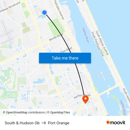 South & Hudson Ob to Port Orange map