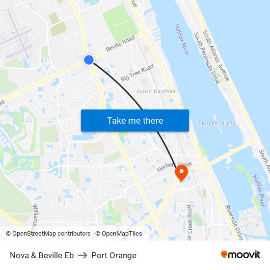 Nova & Beville Eb to Port Orange map