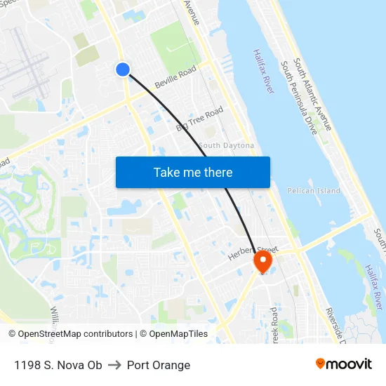 1198 S. Nova Ob to Port Orange map