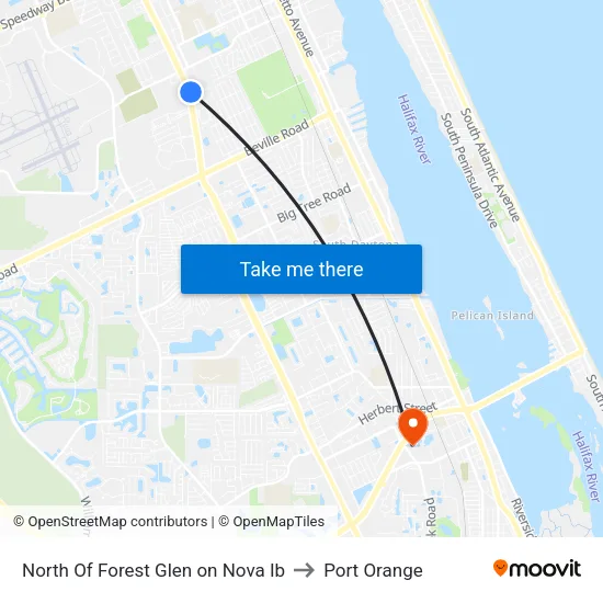 North Of Forest Glen on Nova Ib to Port Orange map