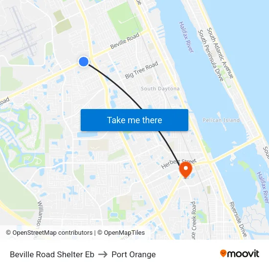 Beville Road Shelter  Eb to Port Orange map